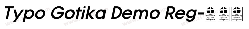Typo Gotika Demo Reg字体转换